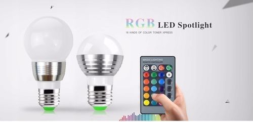 ŻARÓWKA DIODOWA LED RGB 7W/E27 16 KOLORÓW + PILOT na Arena.pl