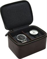 Pudełko na zegarki podróżne Stackers dwukomorowe brązowe