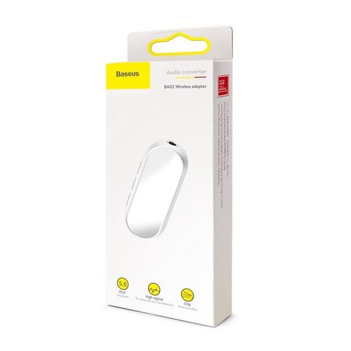 Adapter Bluetooth 5.0 Baseus Ba02 Aux, Mini Jack 3,5Mm (Biały) na Arena.pl