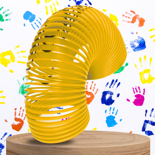 sprężyna dla dzieci magiczna sprężynka magic springs emoji żółta na Arena.pl