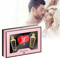 Olejki i świeca, zestaw do masażu na romantyczny wieczór. Na prezent