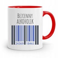 Dla Alkoholika Pijaka Kubek Czerwony Na Prezent Z Nadrukiem Ze Zdjęciem