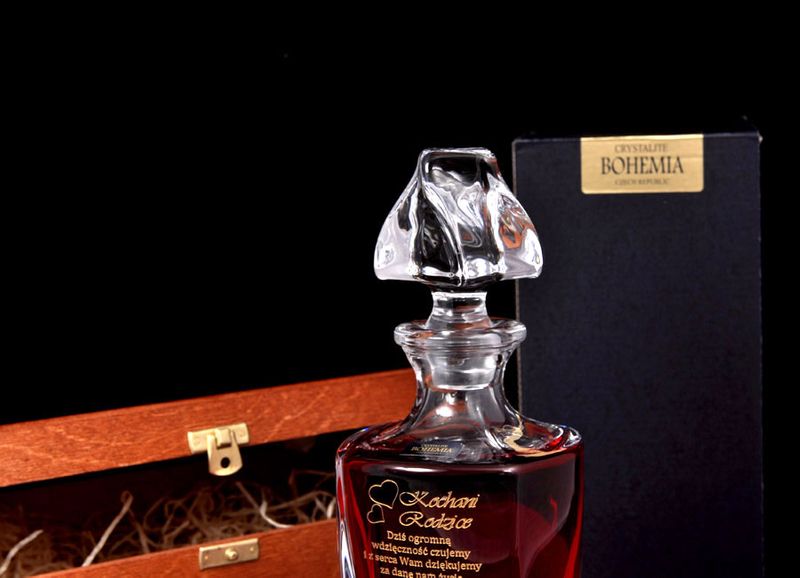 Karafka Podziękowanie urodziny BOHEMIA ETUI grawer zdjęcie 4