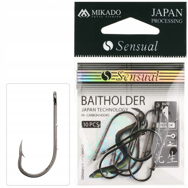 Haczyki Baitholder Mikado Sensual nr2/0 zdjęcie 1