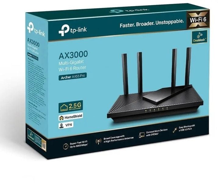 Router Wi-Fi 6 AX3000 TP-Link Archer AX55 PRO zdjęcie 4