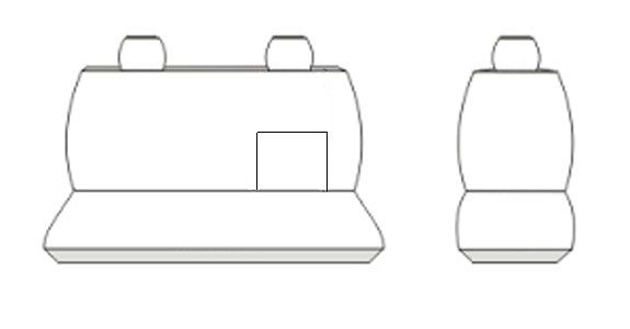 Pokrowce MIAROWE do Mercedes SPRINTER II VW CRAFTER 06-16r. 3-osobowy 1+2 zdjęcie 3