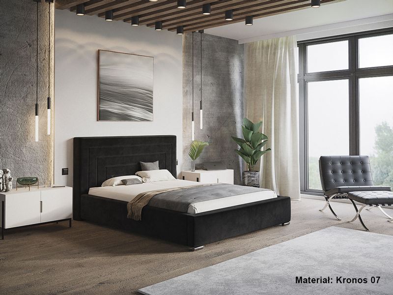 Łóżko tapicerowane 180x200 Royal 3 pojemnik stelaż zdjęcie 6