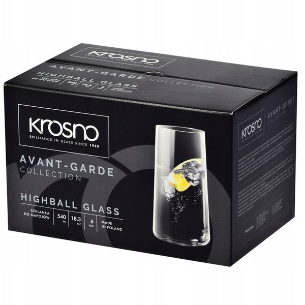 Szklanki Avant-Garde KROSNO 6x 540ml long drink zdjęcie 4