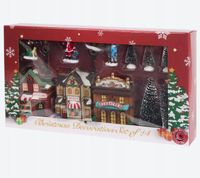 Duża podświetlana wioska Magic village scenka zimowe miasteczko dekoracja