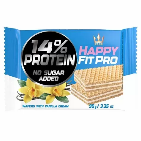 Wafelki Waniliowe bez Cukru Happy FIT PRO 95g zdjęcie 1