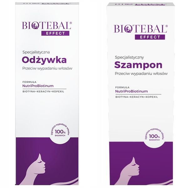 ZESTAW BIOTEBAL EFFECT SZAMPON ODŻYWKA PRZECIW WYPADANIU WŁOSÓW zdjęcie 1