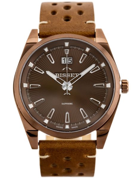 ZEGAREK MĘSKI BISSET BSCF40 - SZAFIROWE SZKŁO zdjęcie 7