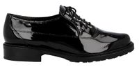 HÖGL Półbuty damskie - Derby sznurowane - rozmiar 35 - czarne lakierowane