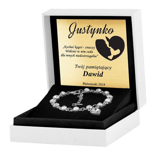 BRANSOLETKA SWAROVSKI ELEMENTS SERCE PREZENT VA96 na Arena.pl