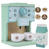 KAWIARNIA DLA DZIECI DREWNIANY EKSPRES DO KAWY AUTOMAT KUCHNIA FILIŻANKI