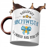 Kubek Bordowy Dla Archiwisty Najlepszy Archiwista Z Nadrukiem Ze Zdjęciem