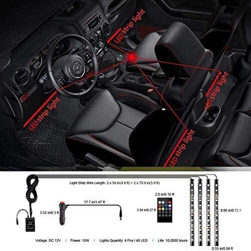 Oświetlenie do samochodu 4x LED taśma RGB na Arena.pl