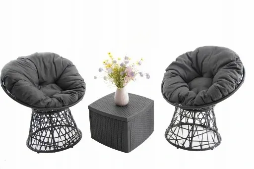 Zestaw mebli ogrodowych stół krzesło fotel balkon zdjęcie 2