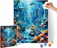 2X MALOWANIE PO NUMERACH PODWODNY ŚWIAT 40 × 50 CM DIY