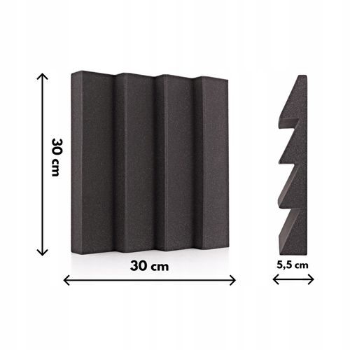 PANEL AKUSTYCZNY WYGŁUSZAJĄCY WAVE 30x30x5,5 CM - sale prób, studia nagrań na Arena.pl
