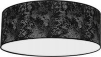 Lampa sufitowa plafon Milagro SATINO 3x60W E27 czarna tkanina