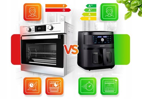 FRYTKOWNICA BEZTŁUSZCZOWA XL AIR FRYER DUŻA FRYTOWNICA 8L BERDSEN na Arena.pl