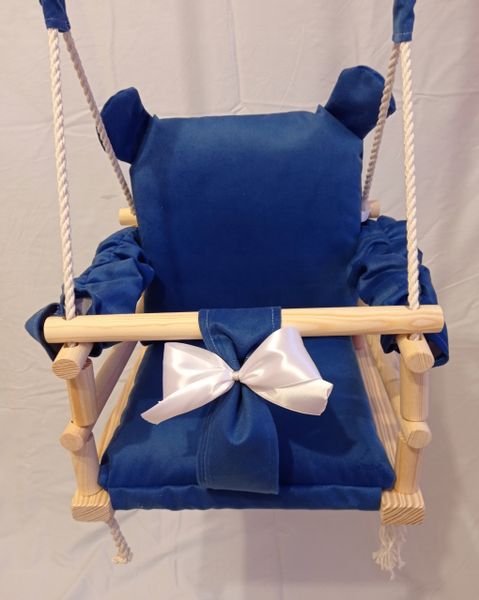 HUŚTAWKA 3w1 DZIECI miś NIEBIESKI dom ogród pokój zdjęcie 3