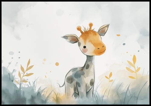 Plakat 100x70cm Mała Żyrafka na Arena.pl