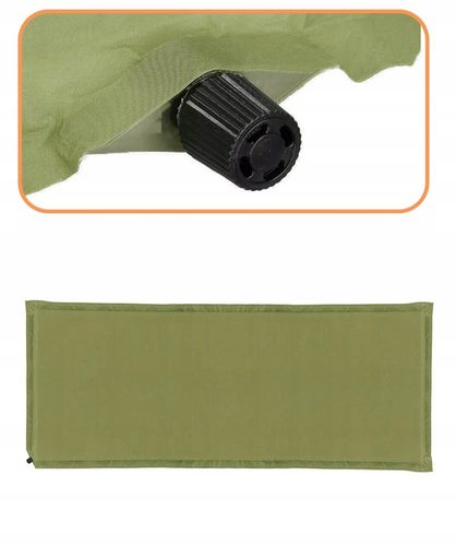 MATA SAMOPOMPUJĄCA KARIMATA 180x50cm MIĘKKA ZIELONA GRUBA POKROWIEC MATERAC na Arena.pl
