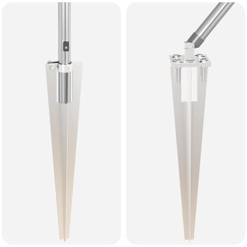 Słupek ogrodzeniowy. 52 pcs Srebrny 3.2 x 3.2 x 80 cm Stal na Arena.pl