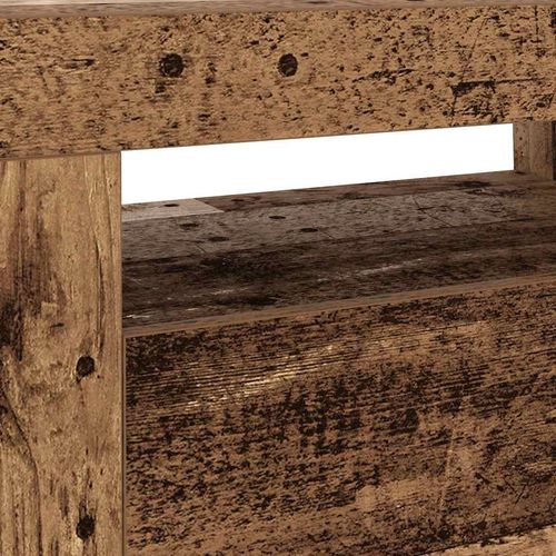 Szafka pod TV z oświetleniem LED, stare drewno, 120x35x40 cm na Arena.pl