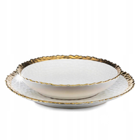 Komplet zestaw serwis 8 talerzy Kati White Gold zastawa obiadowa 4 os GLAM