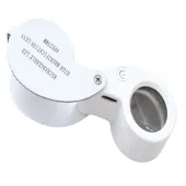 Lupa jubilerska powiększenie 40x kieszonkowa składana 25mm dioda 9 led