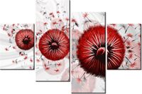 140CM 70 OBRAZ CZERWONE DMUCHAWCE 6 ŚCIENNY