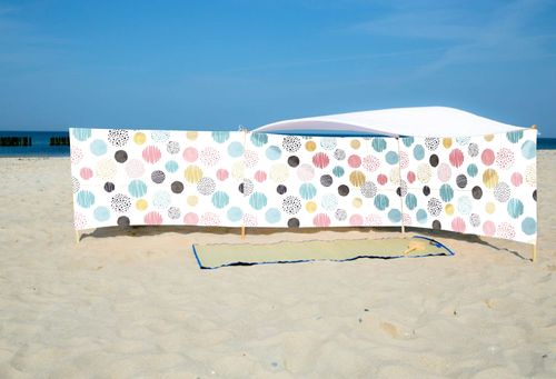 PARAWAN PLAŻOWY Kolorowe kółka z indywidualnym napisem 3 PANELE 34.3 na Arena.pl