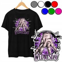 KOSZULKA DZIECIĘCA T-SHIRT Z NADRUKIEM - WEDNESDAY ADDAMS - S 122-128