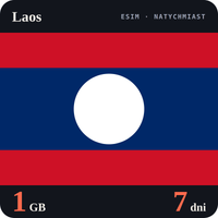 Karta eSIM Internet Laos 1 GB na 7 dni - bez rejestracji