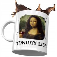 Kubek Śmieszny Zabawny Monday Lisa Prezent Z Nadrukiem Ze Zdjęciem