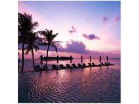 50X50CM OBRAZ MAGICZNY ZACHÓD SŁOŃCA MALEDIWACH DREWNO