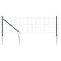 Ogrodzenie z słupkami Zielony 0.4 x 25 m Stal