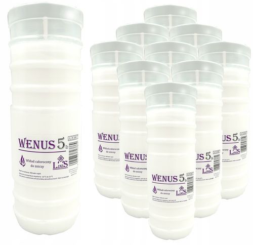 Rewelacyjne wkłady do zniczy Parafinowe Wenus 5 Linis ~5*dni x 12szt. na Arena.pl
