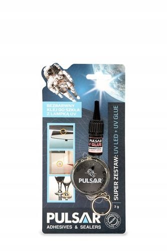 KLEJ UV DO SZKŁA I METALU BEZBARWNY + LAMPKA PULSAR 3 g na Arena.pl