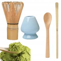 ZESTAW PREZENTOWY DO HERBATY MATCHA | MIOTEŁKA PODSTAWKA ŁYŻECZKA CHASHAKU