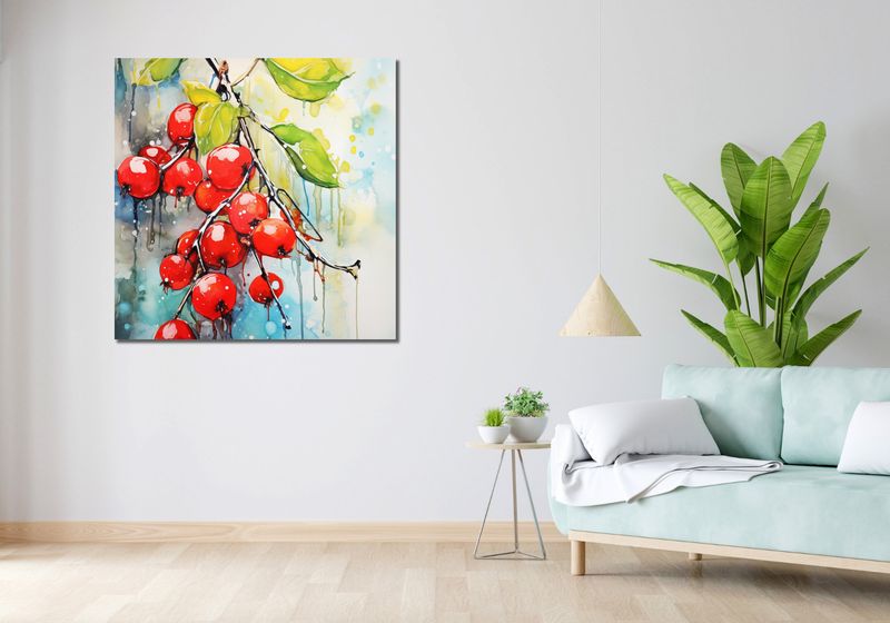 Obraz 100x100cm Symfonia Krwistych Owoców zdjęcie 2