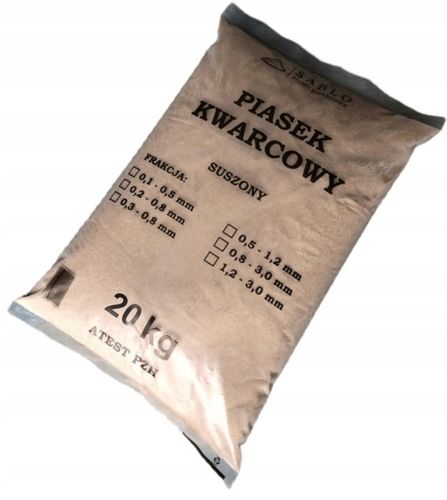 PIASEK PIASKOWANIA KWARCOWY ŚCIERNIWO MYJKA 20kg na Arena.pl