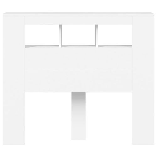 Wezgłowie łóżka z LED, białe, 120x18,5x103,5 cm na Arena.pl