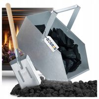 2 x ZESTAW KOMINKOWY SZUFLA ŁOPATKA DO CO METAL WĘGLARKA DUŻA NA WĘGIEL OCY