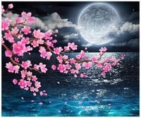 Haft Diamentowy DUŻY KWIATY Diamond Painting Mozaika Diamentowa 50x60 5D