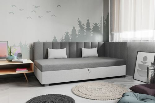 Tapczan pojedynczy 120cm Paula materac+oparcie na Arena.pl