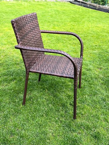 Krzesło z brązowego technorattanu do ogrodu Sottile na Arena.pl